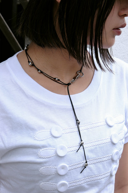 Steel Ball Tied Necklace