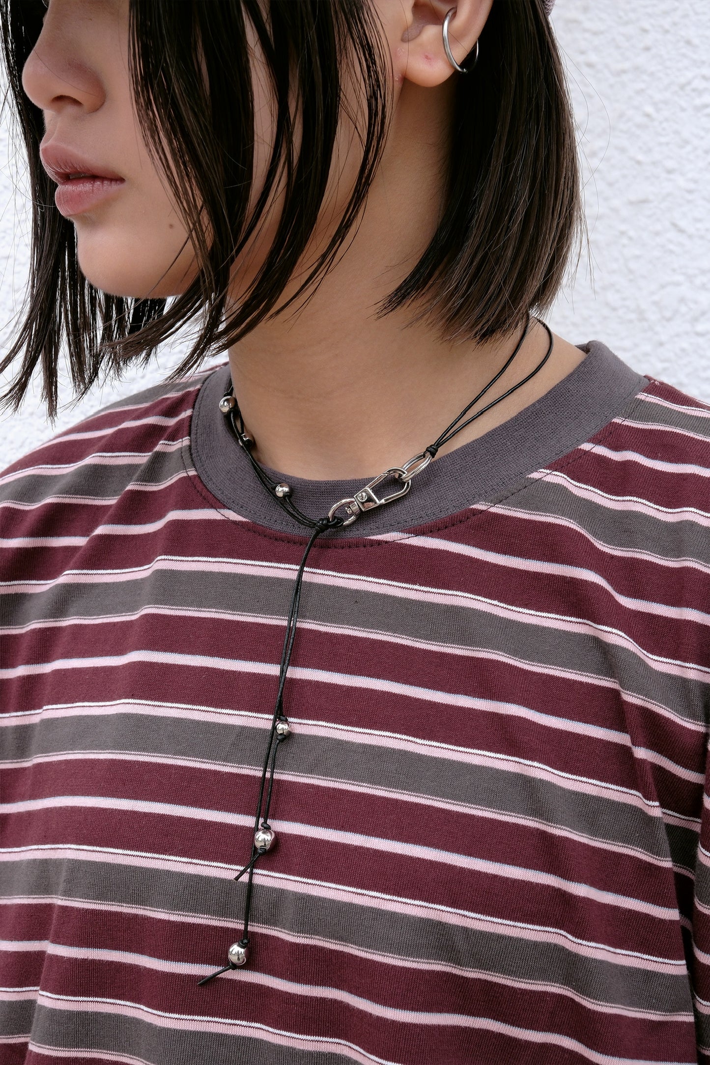 Steel Ball Tied Necklace