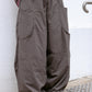 Curved Pocket Nylon Pants (charcoal)