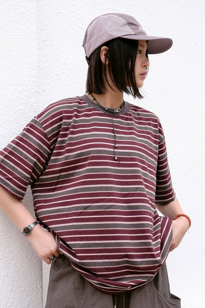 Molly Stripe Tee (purple)