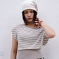 Stripe Mesh Off Shoulder (beige)