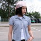 Retro Checker Blouse (2color)