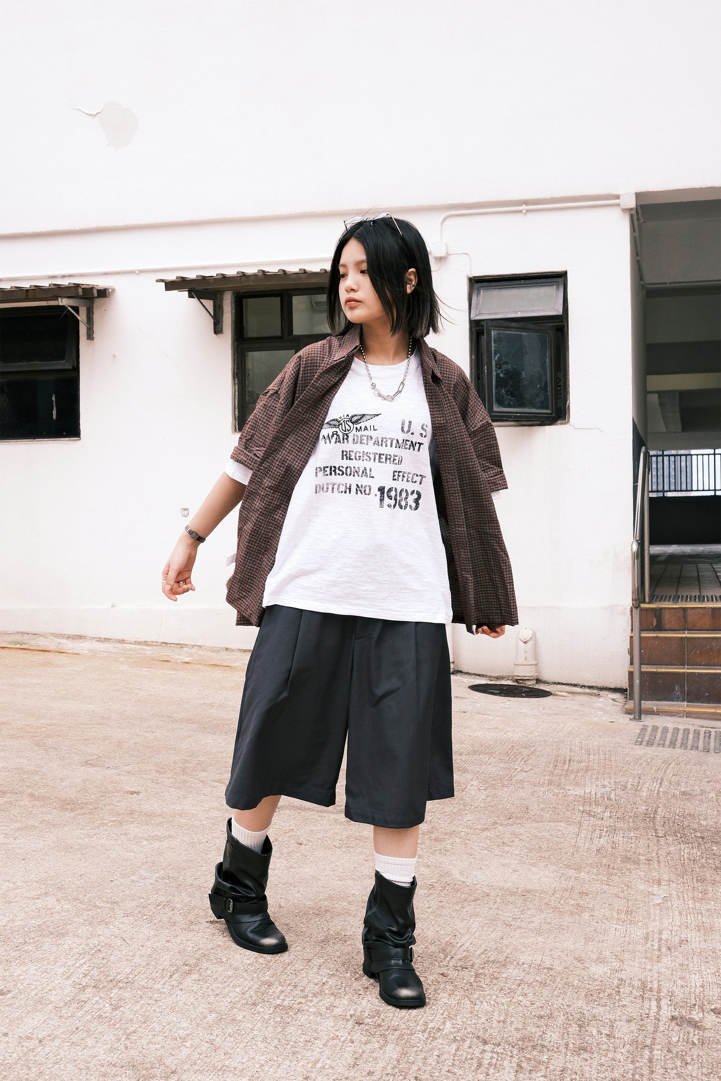 Army Crop Tee (white)