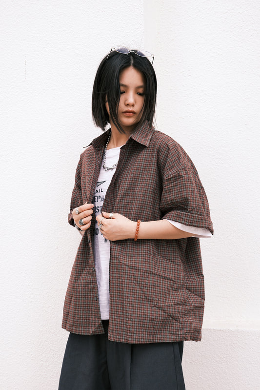 Stitch Checker Shirt (red)