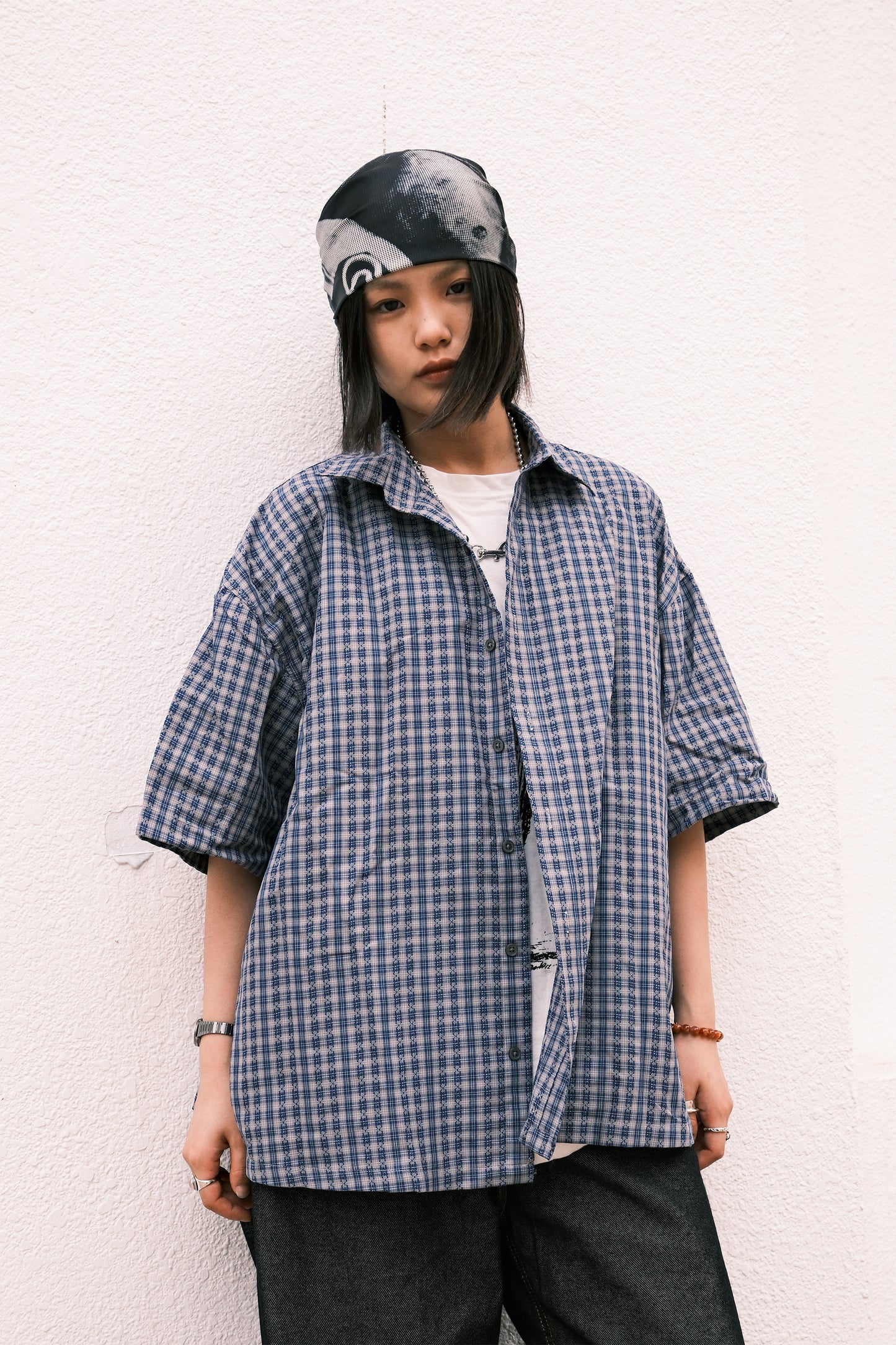 Stitch Checker Shirt (red)