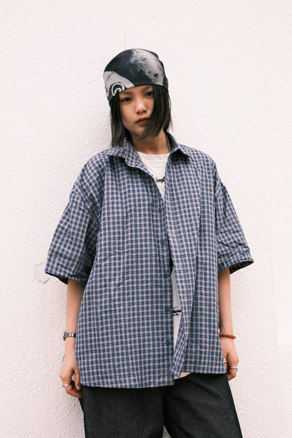 Stitch Checker Shirt (red)