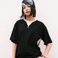 Weave Crop Tee (grey)