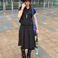 Mock Neck Button Jacket (black)