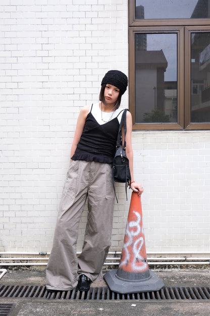 Ruffle Hem Sleeveless (4colors)