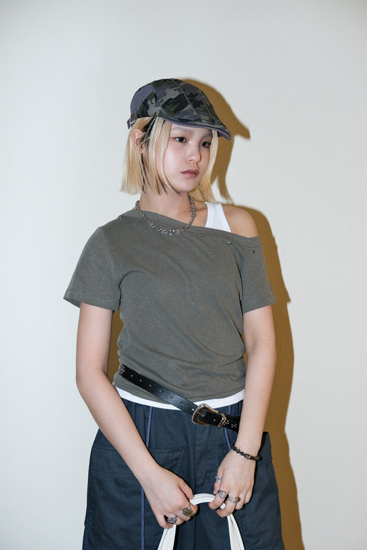 Pigment Stud Off Shoulder