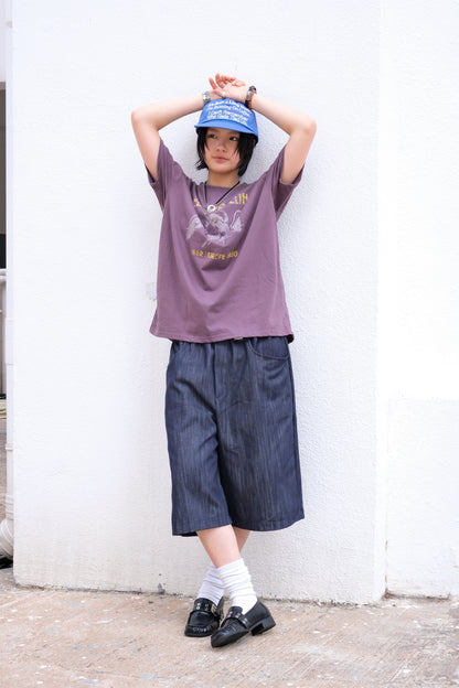 Bamboo Denim Jorts (black)