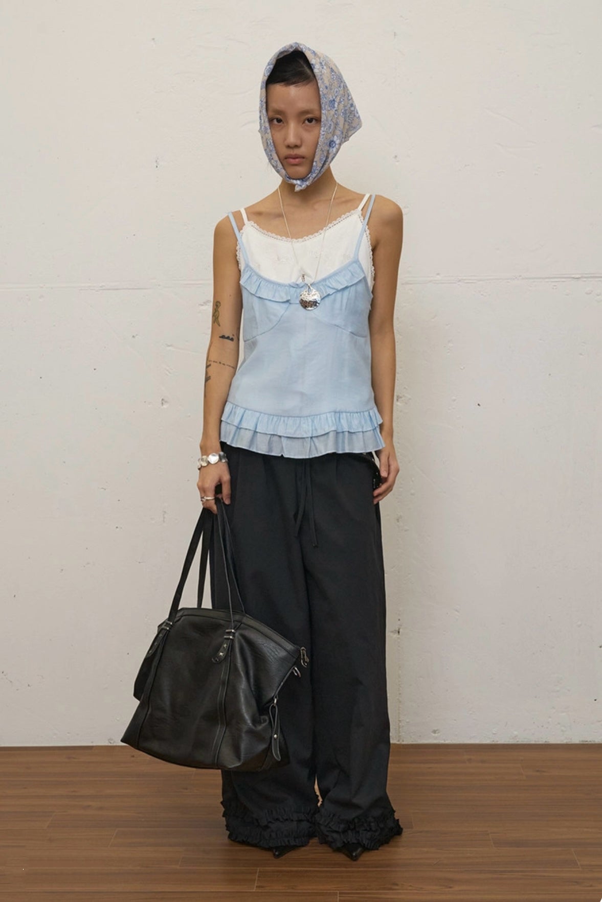 Double Frill Wide Pants (ivory)