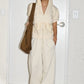 Double Frill Wide Pants (black)