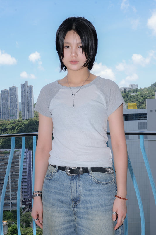 Silket Soft Raglan Top (grey)