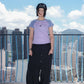 Curved Pocket Nylon Pants (charcoal)