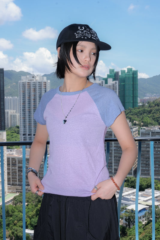 Silket Soft Raglan Top (purple)
