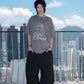 Curved Pocket Nylon Pants (charcoal)