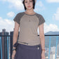 Silket Soft Raglan Top (brown)