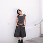 Damage Color-block Tee (charcoal)