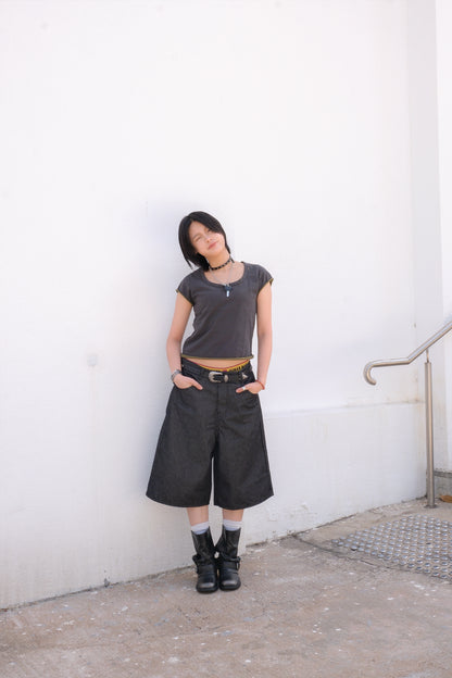 Damage Color-block Tee (4colors)