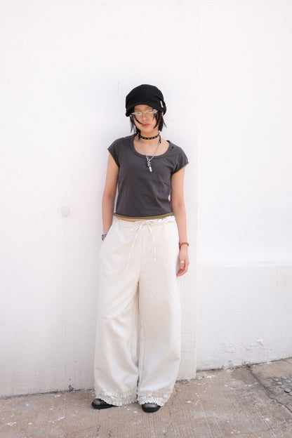 Damage Color-block Tee (4colors)