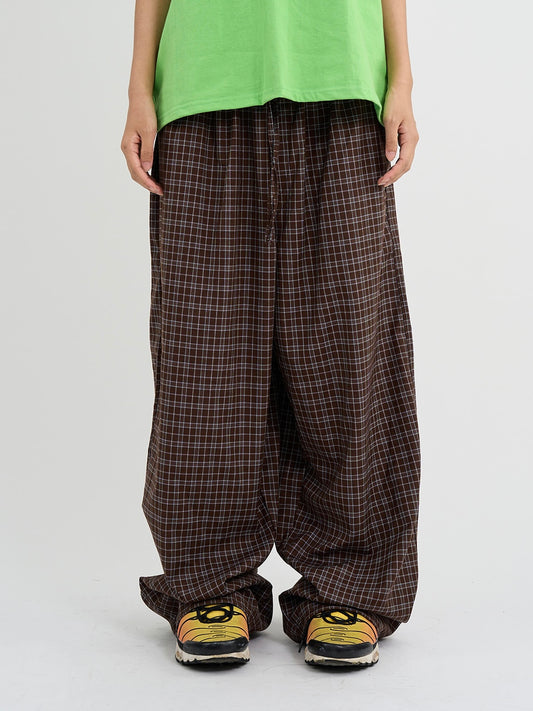 Comfy Checker Pants (brown)