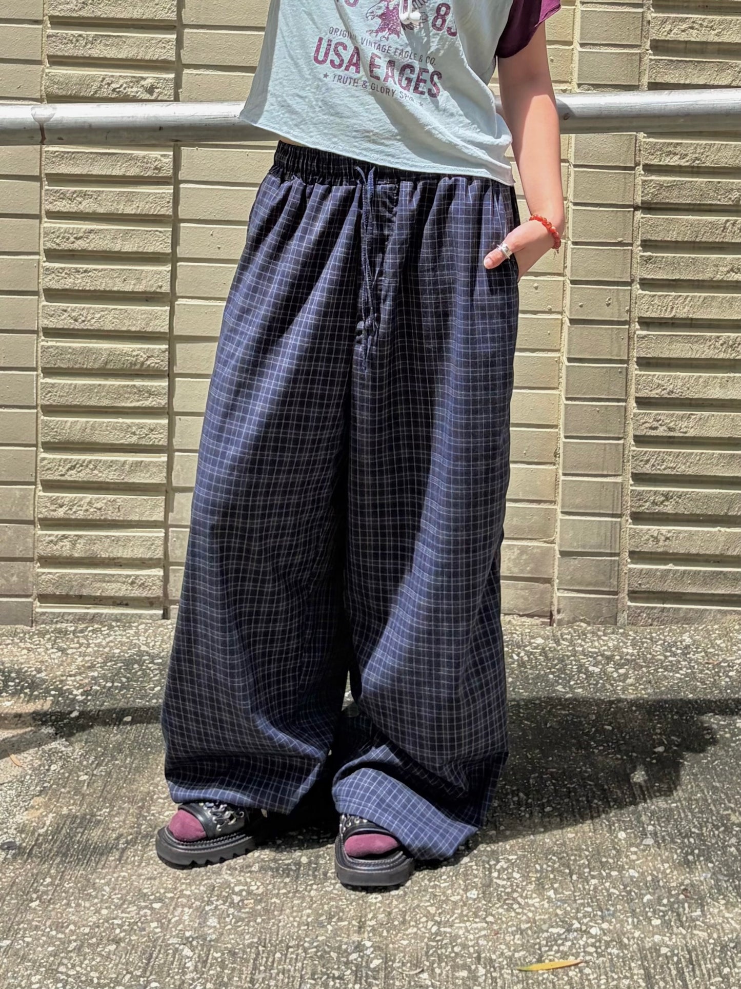 Comfy Checker Pants (brown)