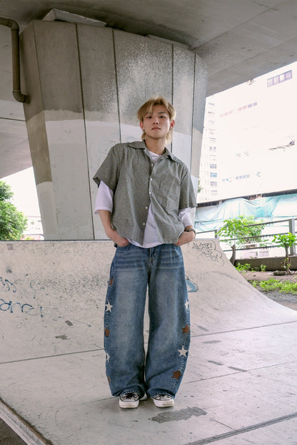 Star Embroidery Jeans