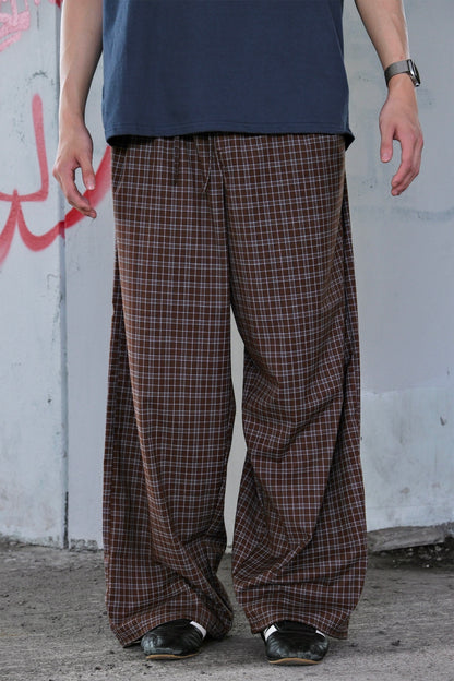 Comfy Checker Pants (brown)