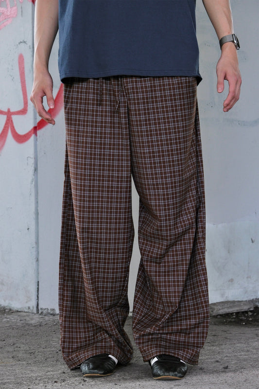 Comfy Checker Pants (brown)