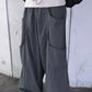 Curved Pocket Nylon Pants (charcoal)