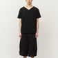 Washed V-neck Henley (white)