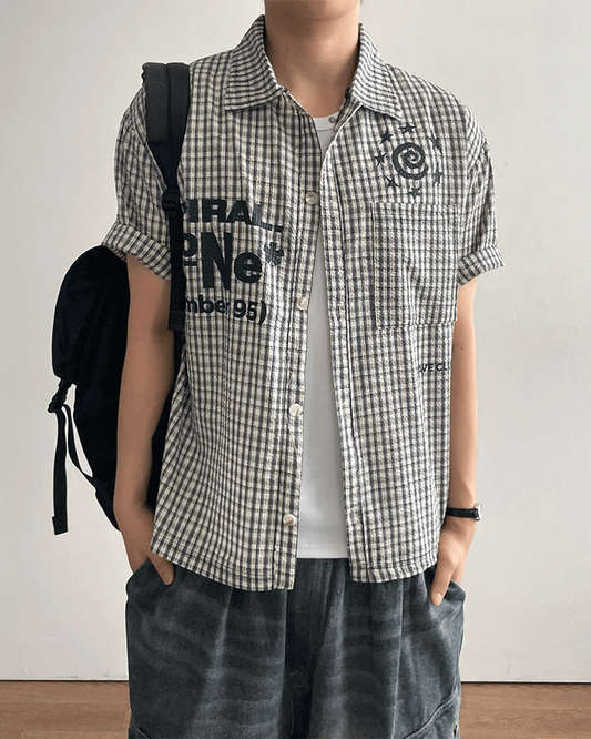 Tribal Checker Shirt (2colors)