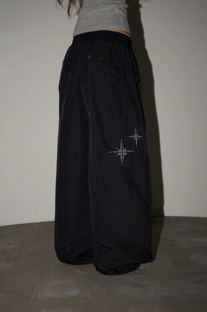 Back Stud Nylon Pants
