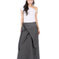 Stripe Maxi Wrap Skirt