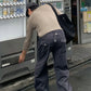 Back Pocket Belt Jeans (blue)