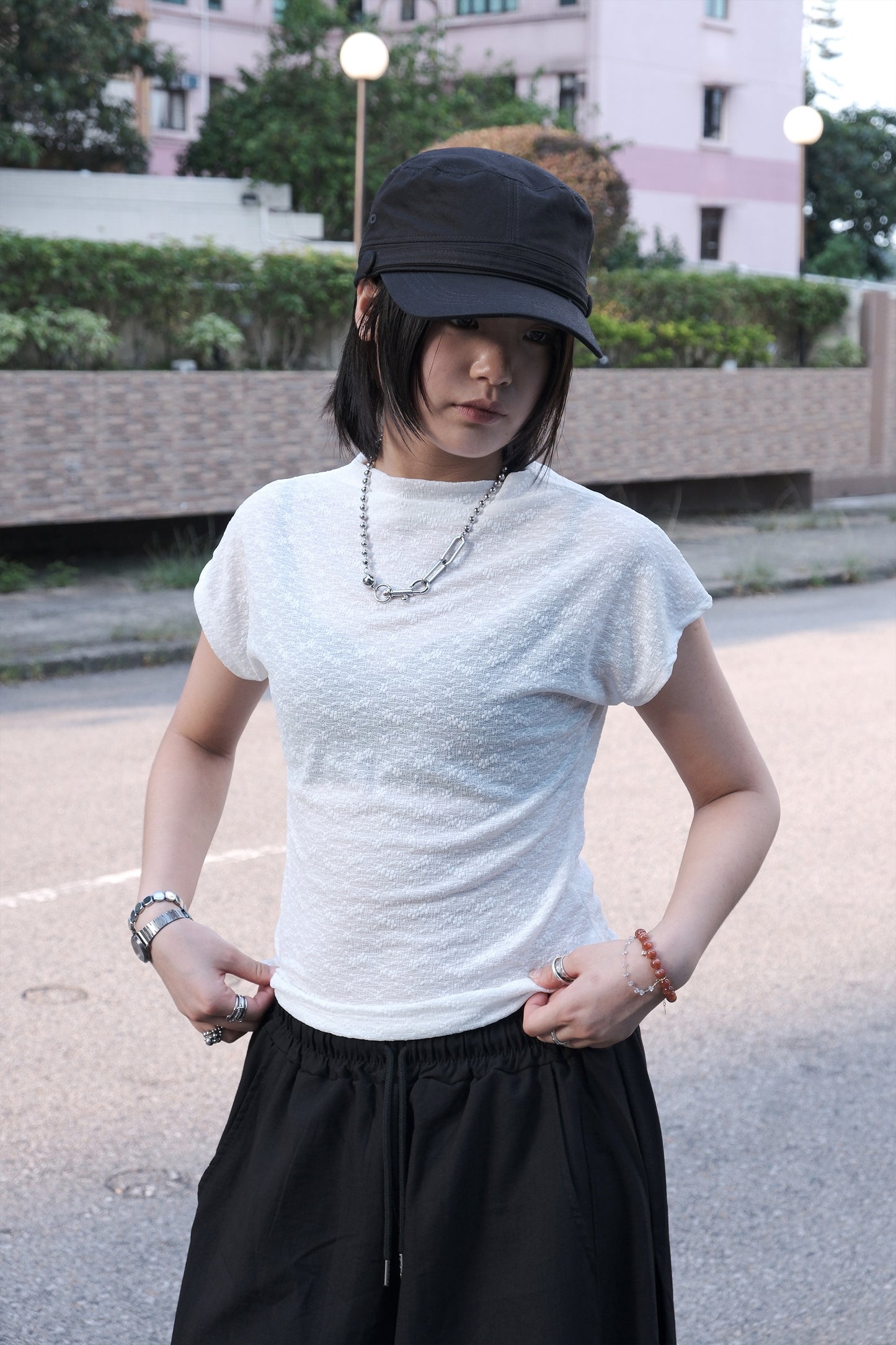 Mesh Slim Top (white)