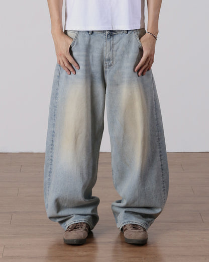 Sand Washed Pocket Jeans