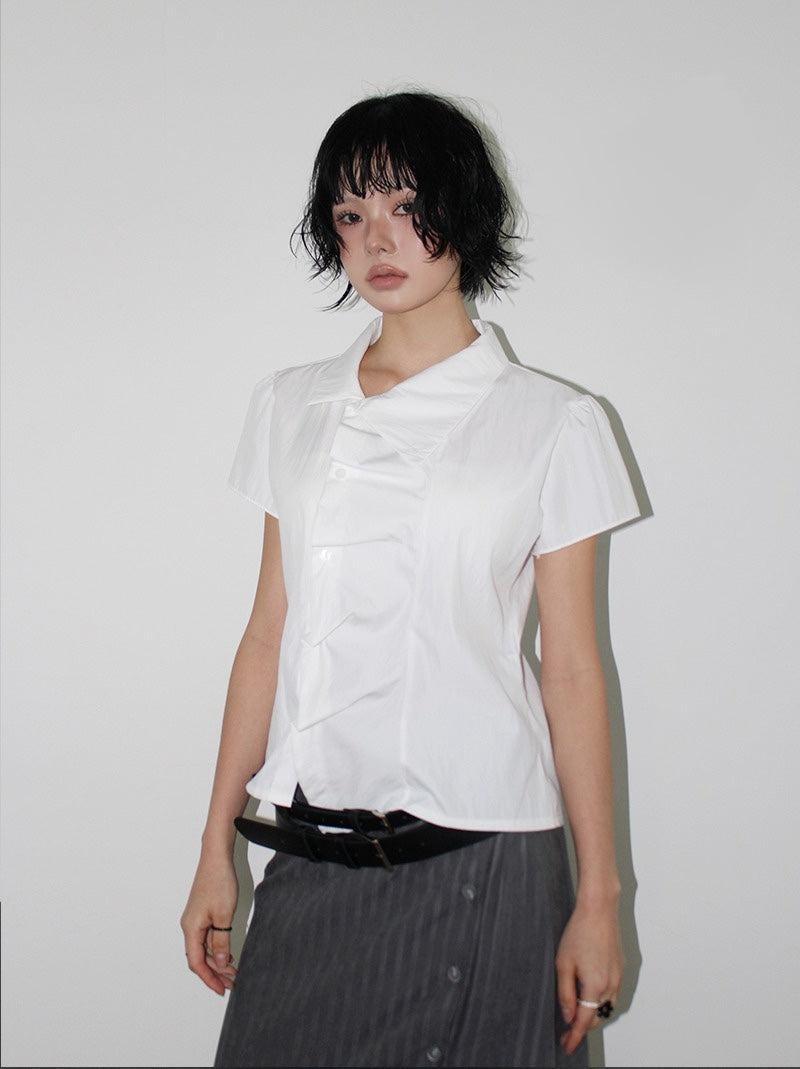 Wave Drape Blouse (2colors)