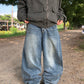 Back Pocket Belt Jeans (blue)