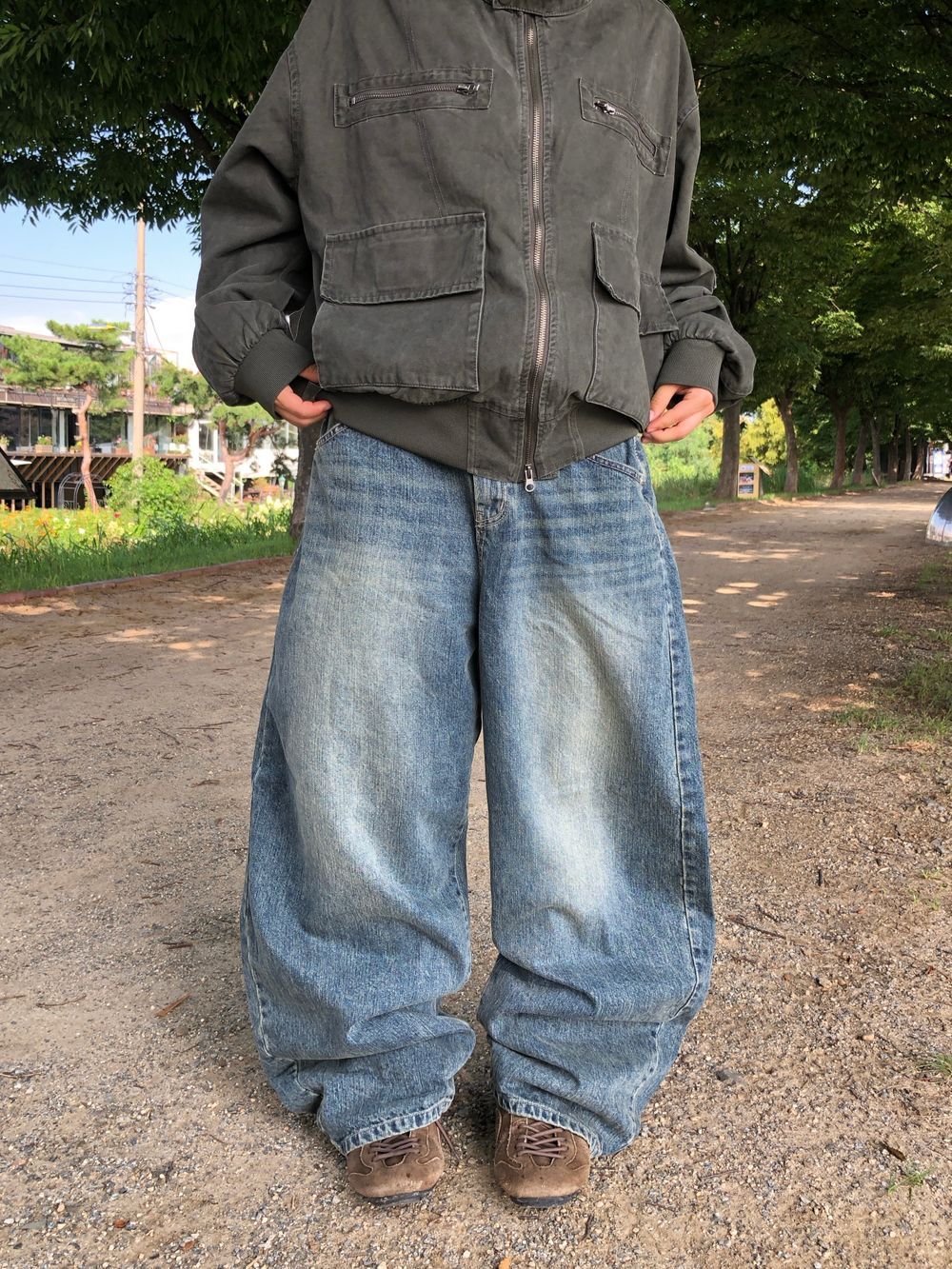 Back Pocket Belt Jeans (4colors)