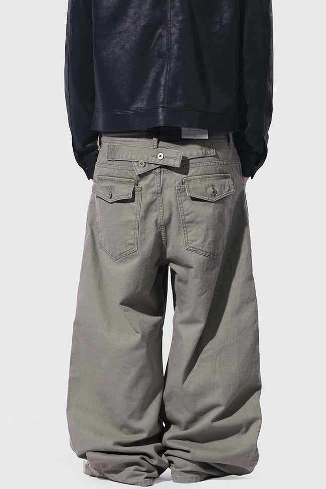 Back Pocket Belt Jeans (khaki)