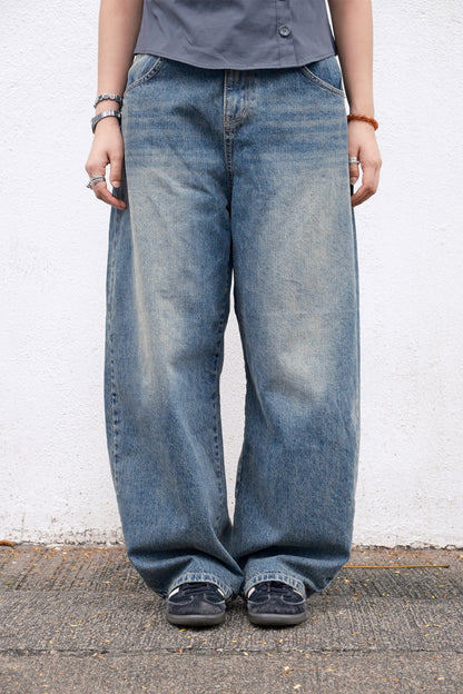 Back Pocket Belt Jeans (khaki)