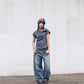 Back Pocket Belt Jeans (blue)
