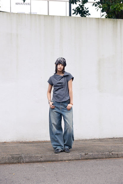 Back Pocket Belt Jeans (khaki)