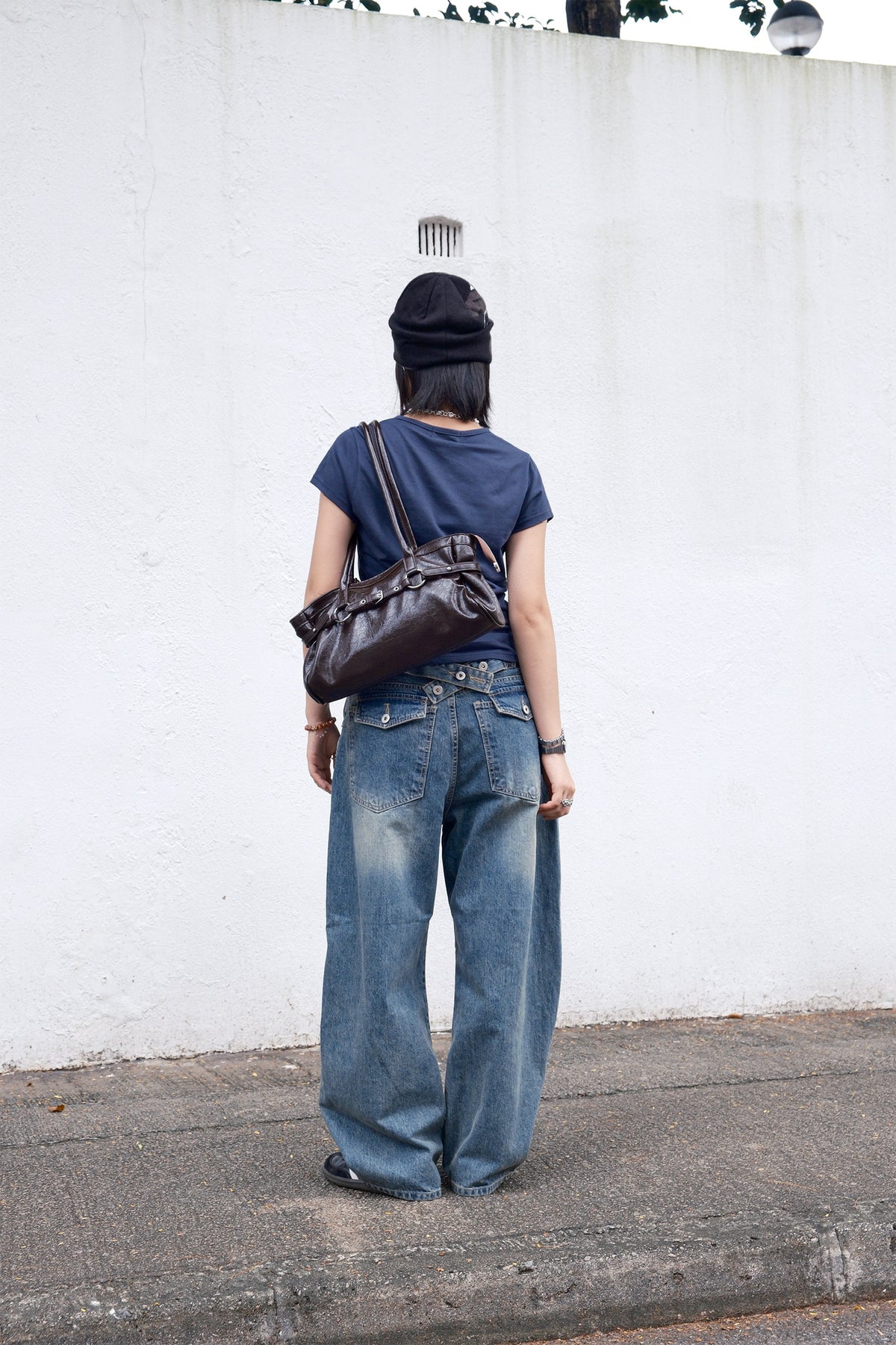 Back Pocket Belt Jeans (khaki)