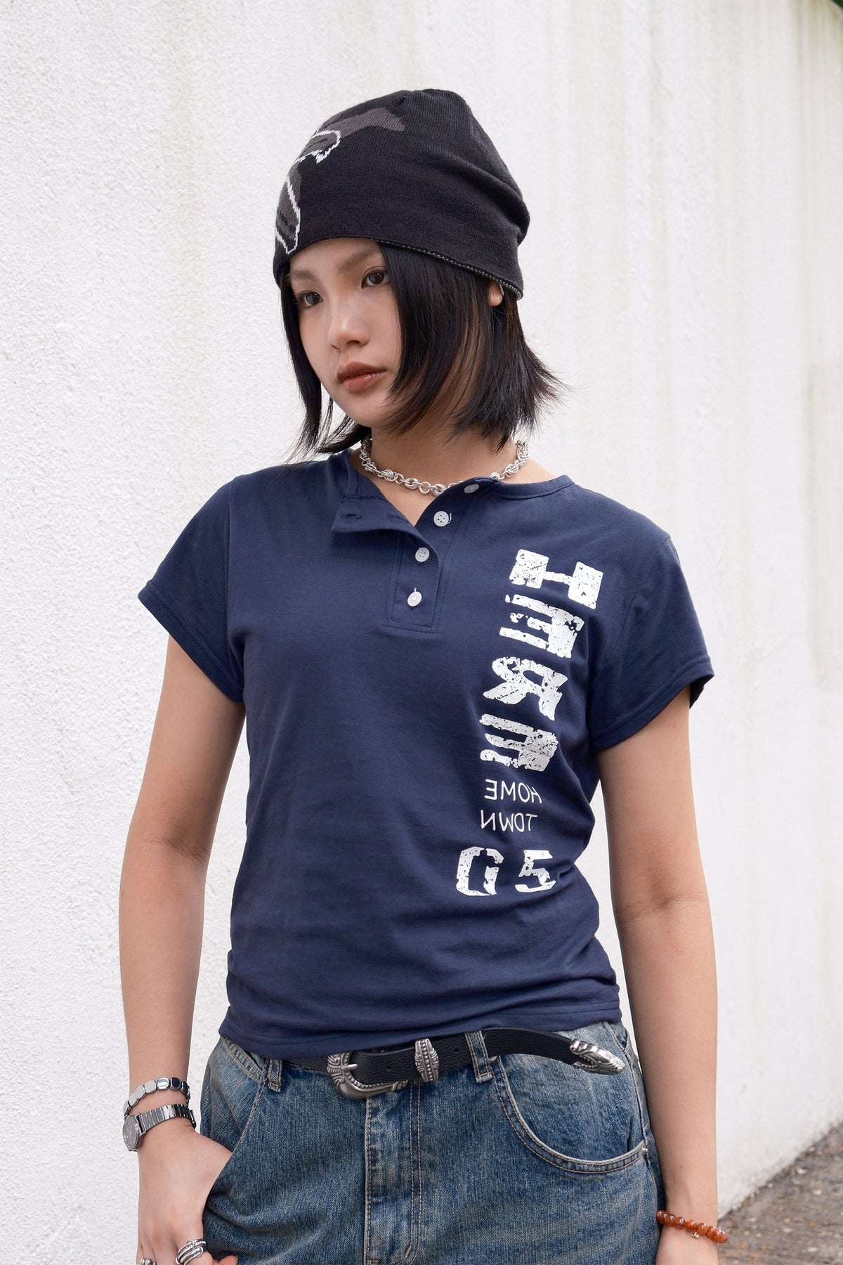 Kussyoung Henley Top (white)