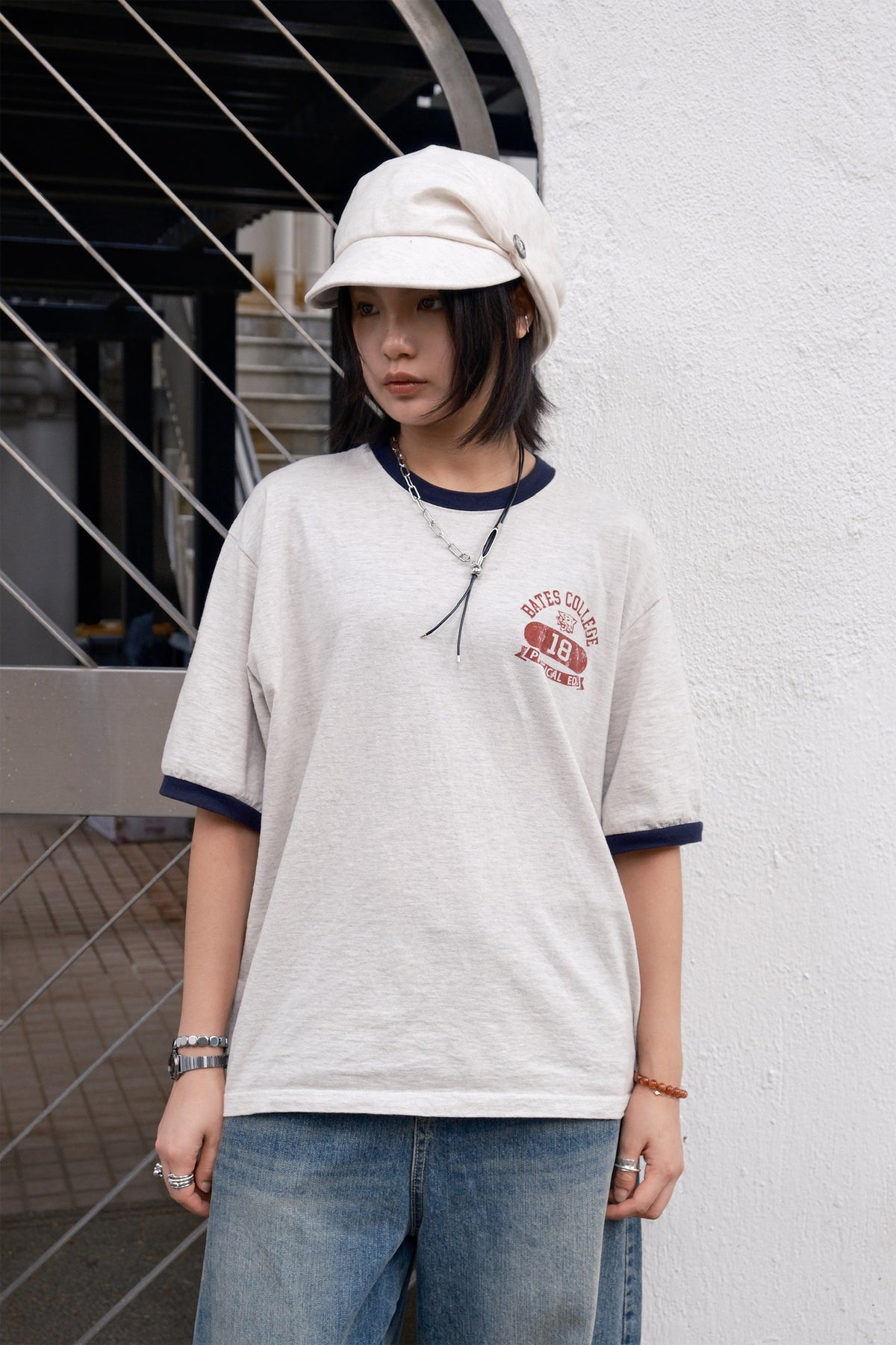 College Ringer Tee (grey)
