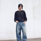 Back Pocket Belt Jeans (blue)