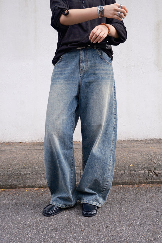 Back Pocket Belt Jeans (4colors)